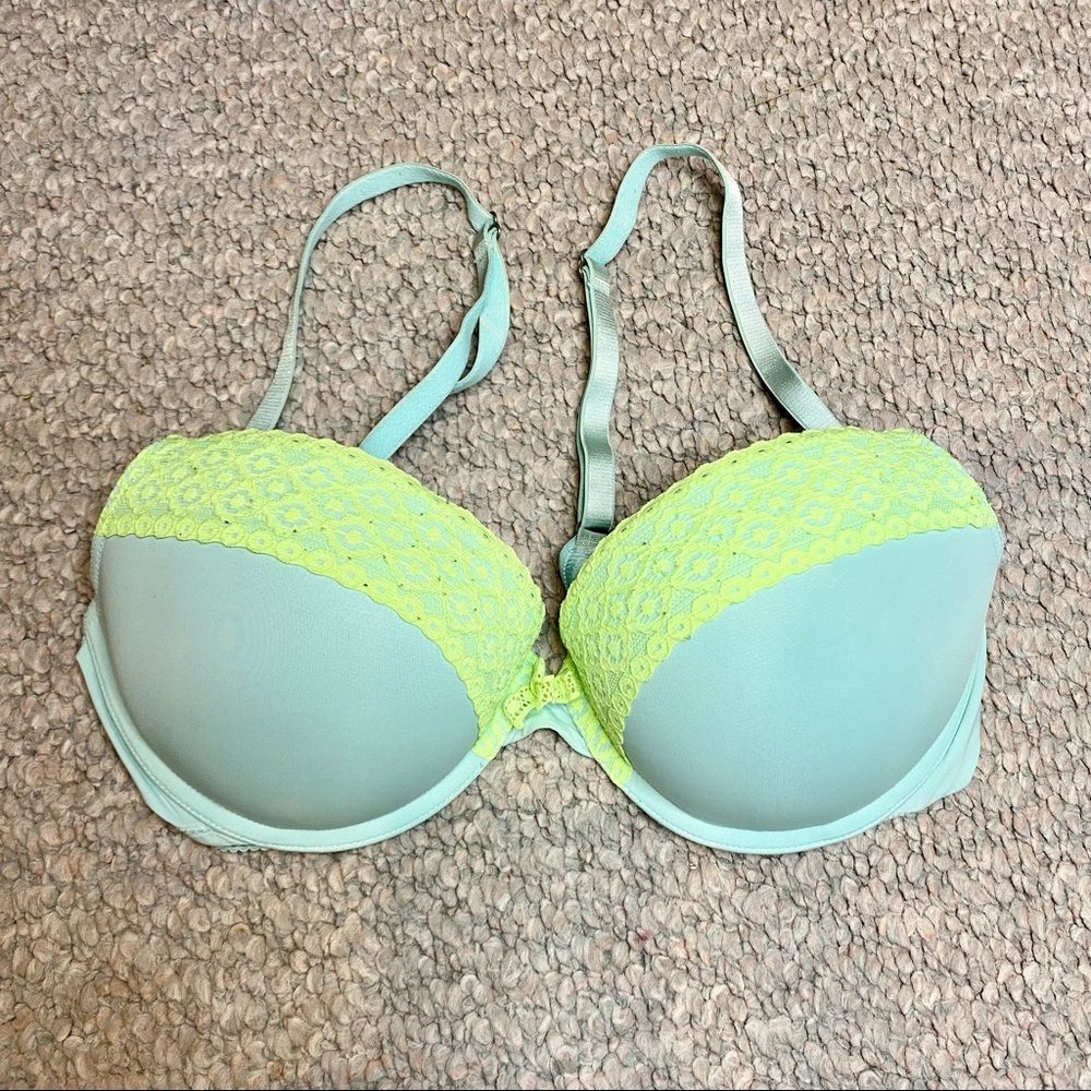 aerie blue / green bra
